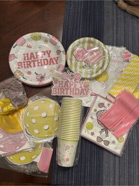 Pickleball themed Birthday Party Supplies Set